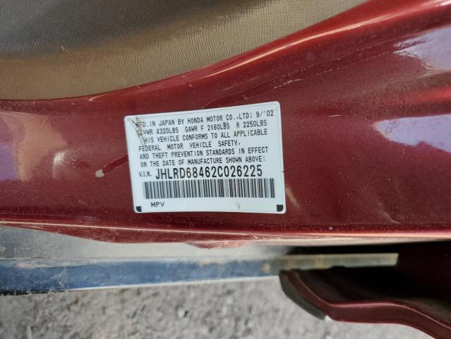 Photo 10 from auction – 2002 HONDA CR-V LX with VIN JHLRD68462C026225