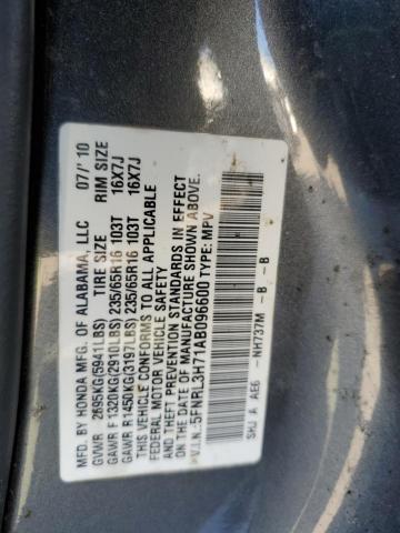 Photo 10 from auction – 2010 HONDA ODYSSEY EX with VIN 5FNRL3H71AB096600