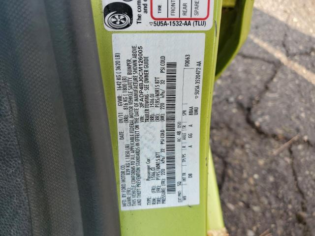 Zdjęcie 10 z aukcji – 2012 FORD FIESTA z VIN 3FADP4BJ0CM126005