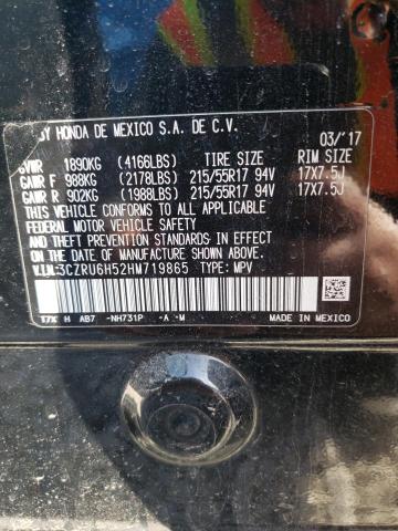 Photo 10 from auction – 2017 HONDA HR-V EX with VIN 3CZRU6H52HM719865