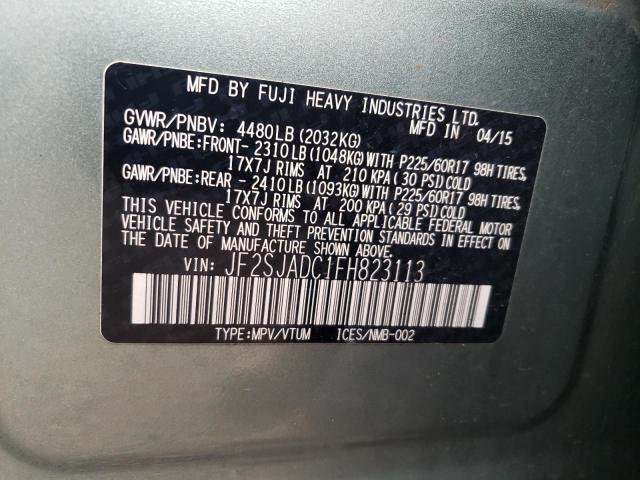 Photo 10 from auction – 2015 SUBARU FORESTER 2 with VIN JF2SJADC1FH823113