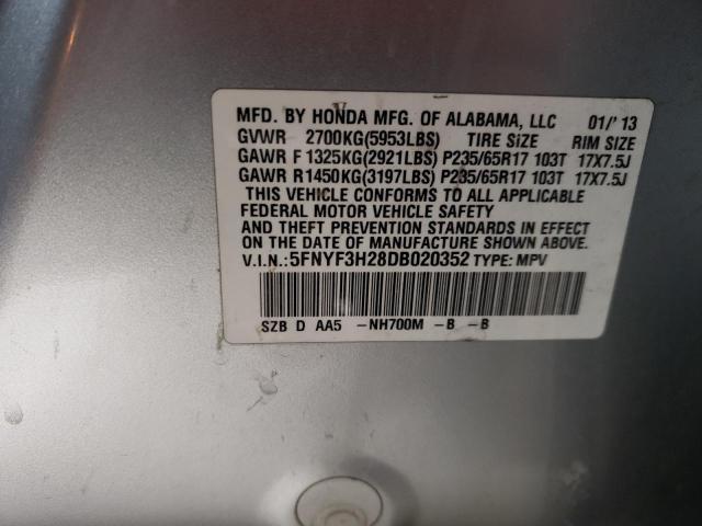 Photo 10 from auction – 2013 HONDA PILOT LX with VIN 5FNYF3H28DB020352
