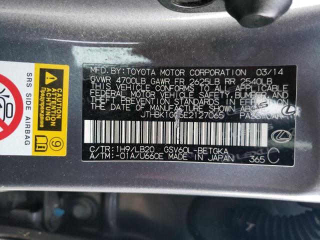 Photo 10 from auction – 2014 LEXUS ES 350 with VIN JTHBK1GG6E2127065