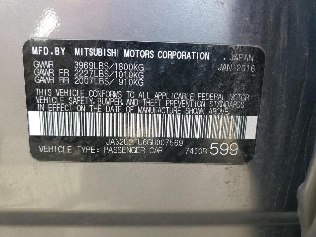 Photo 10 from auction – 2016 MITSUBISHI LANCER ES with VIN JA32U2FU6GU007569