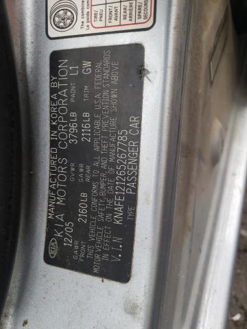 Photo 10 from auction – 2006 KIA SPECTRA LX with VIN KNAFE121265267785