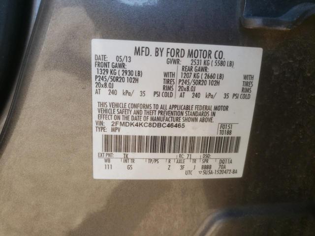 Photo 10 from auction – 2013 FORD EDGE LIMIT with VIN 2FMDK4KC8DBC46465