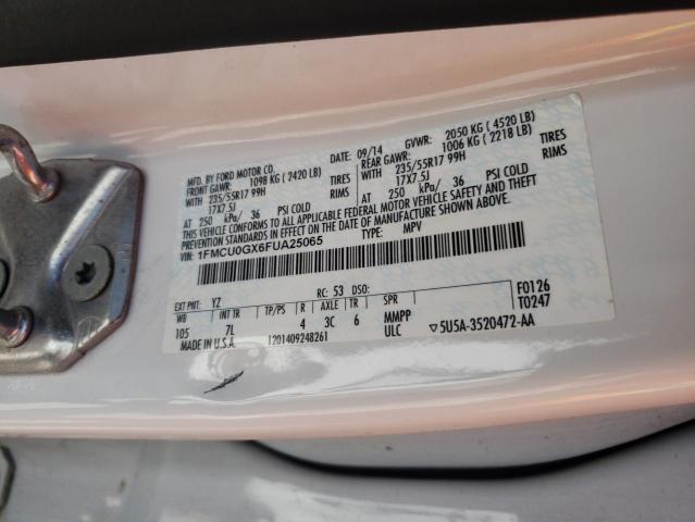 Photo 10 from auction – 2015 FORD ESCAPE SE with VIN 1FMCU0GX6FUA25065