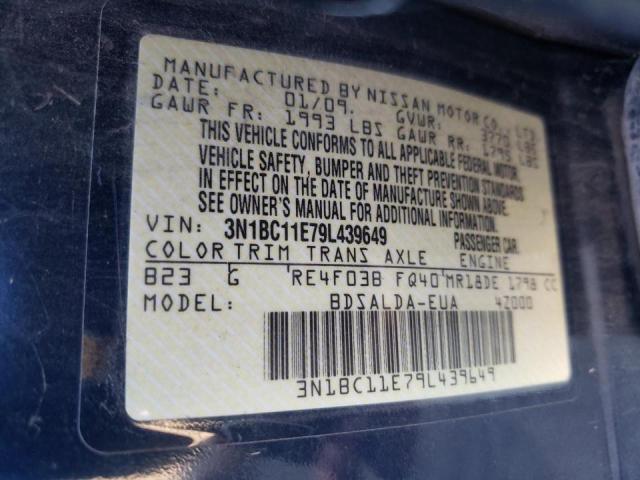 Photo 10 from auction – 2009 NISSAN VERSA S with VIN 3N1BC11E79L439649