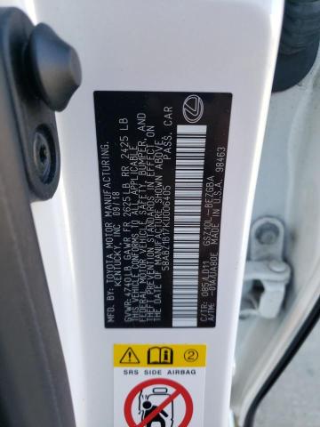Photo 10 from auction – 2019 LEXUS ES 350 with VIN 58ABZ1B17KU006405