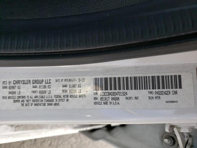 Photo 10 from auction – 2013 CHRYSLER 200 LX with VIN 1C3CCBAG9DN721524