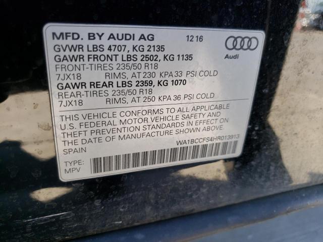 Photo 10 from auction – 2017 AUDI Q3 PREMIUM with VIN WA1BCCFS4HR013913