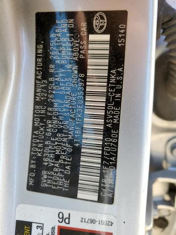Photo 10 from auction – 2014 TOYOTA CAMRY L with VIN 4T1BF1FK3EU353978