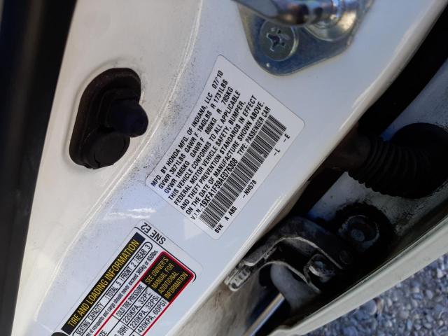 Photo 10 from auction – 2010 HONDA CIVIC LX with VIN 19XFA1F59AE076308