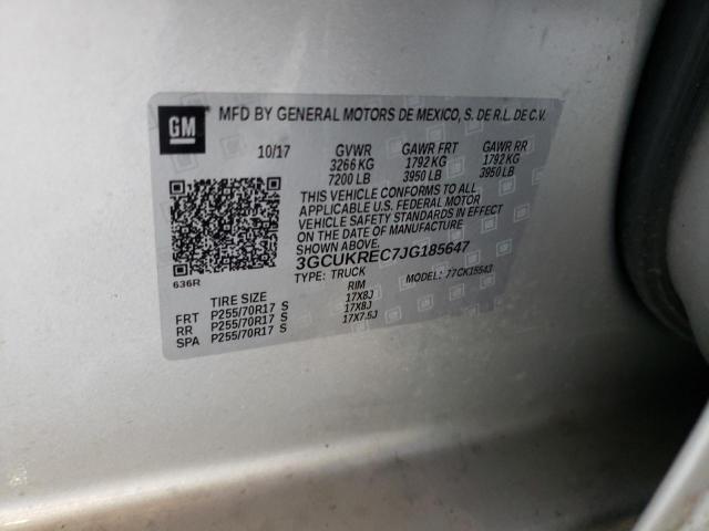 Photo 10 from auction – 2018 CHEVROLET silverado with VIN 3GCUKREC7JG185647