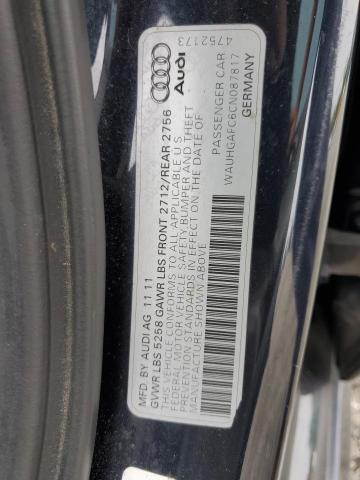 Photo 10 from auction – 2012 AUDI A6 PRESTIG with VIN WAUHGAFC6CN087817