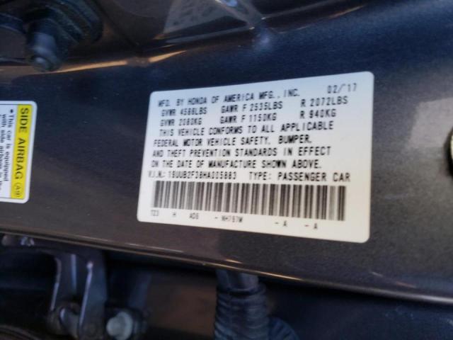 Photo 10 from auction – 2017 ACURA TLX with VIN 19UUB2F38HA005883