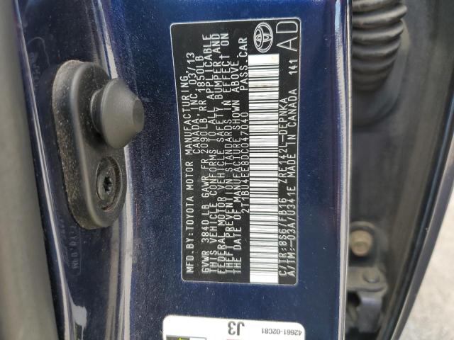 Фото 10 с аукциона – 2013 TOYOTA COROLLA BA с VIN 2T1BU4EE8DC047040