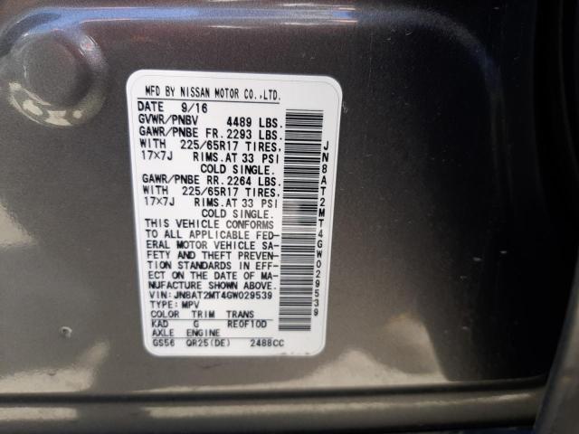 Photo 10 from auction – 2016 NISSAN ROGUE S with VIN JN8AT2MT4GW029539