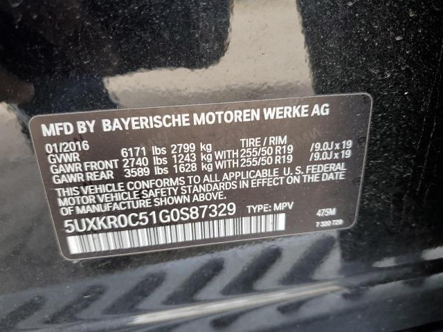 Photo 10 from auction – 2016 BMW X5 XDRIVE3 with VIN 5UXKR0C51G0S87329
