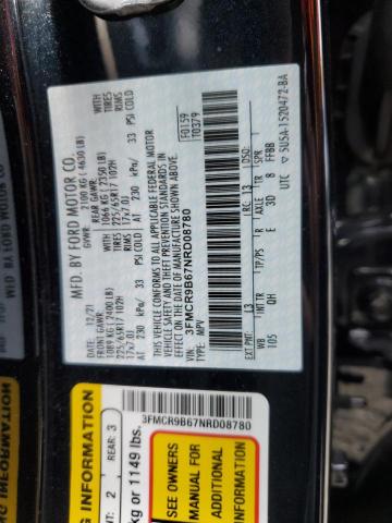Photo 10 from auction – 2022 FORD BRONCO with VIN 3FMCR9B67NRD08780