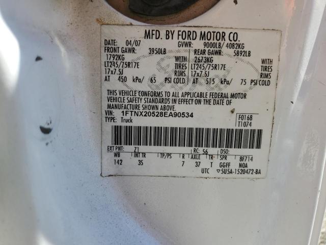 Photo 10 from auction – 2008 FORD F250 SUPER with VIN 1FTNX20528EA90534