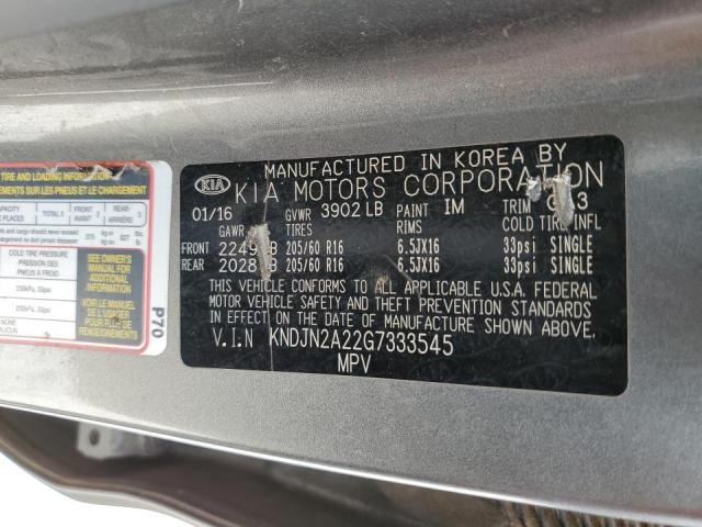 Photo 10 from auction – 2016 KIA SOUL with VIN KNDJN2A22G7333545
