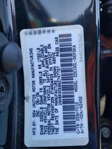 Photo 10 from auction – 2006 TOYOTA COROLLA CE with VIN 1NXBR30E86Z747757