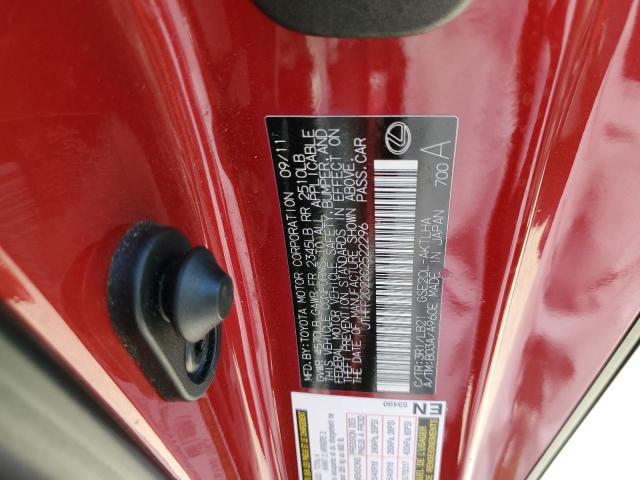 Photo 10 from auction – 2012 LEXUS IS 250 with VIN JTHFF2C22C2522296