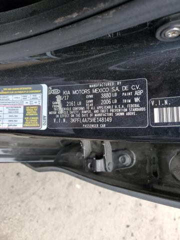 Photo 10 from auction – 2017 KIA FORTE LX with VIN 3KPFL4A75HE148149