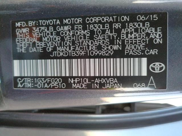 Photo 10 from auction – 2015 TOYOTA PRIUS C with VIN JTDKDTB39F1099829
