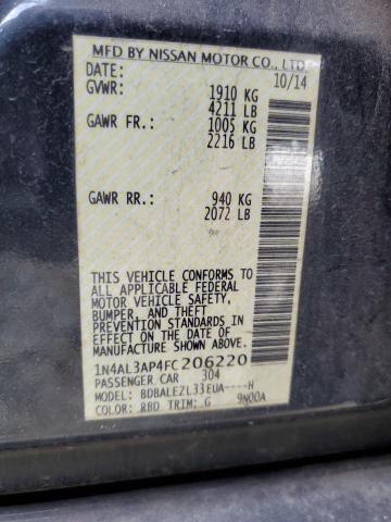 Photo 10 from auction – 2015 NISSAN ALTIMA 2.5 with VIN 1N4AL3AP4FC206220