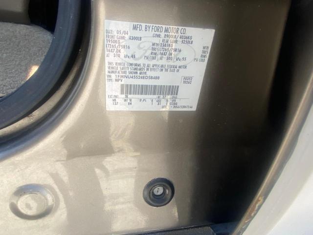 Photo 10 from auction – 2004 FORD EXCURSION with VIN 1FMNU45S24ED58488
