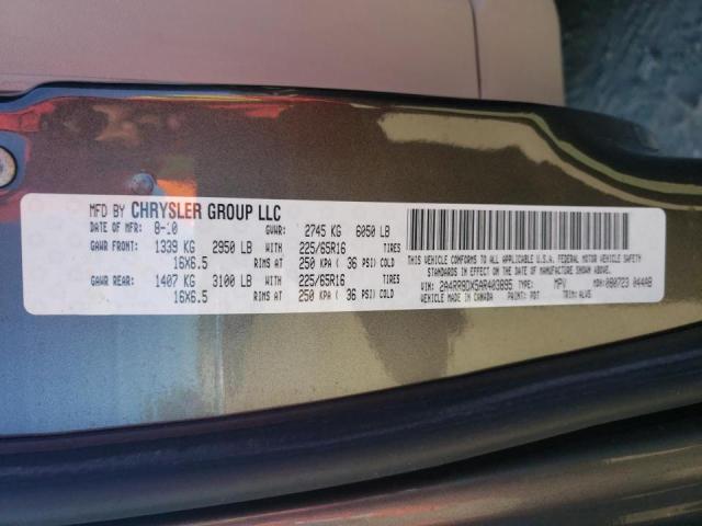 Photo 10 from auction – 2010 CHRYSLER TOWN & COU with VIN 2A4RR8DX5AR403895