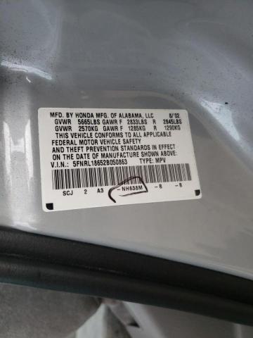 Photo 10 from auction – 2002 HONDA ODYSSEY EX with VIN 5FNRL18652B050863