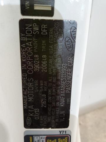 Photo 10 from auction – 2014 KIA FORTE EX with VIN KNAFX4A86E5113993