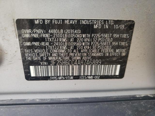 Photo 10 from auction – 2010 SUBARU FORESTER 2 with VIN JF2SH6CC4AH746899