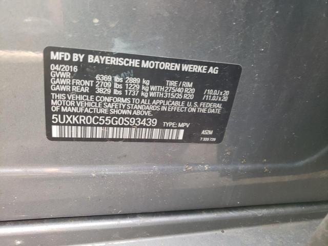 Photo 10 from auction – 2016 BMW X5 XDRIVE3 with VIN 5UXKR0C55G0S93439