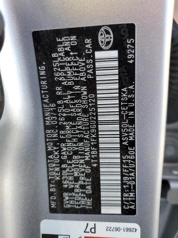 Photo 10 from auction – 2016 TOYOTA CAMRY LE with VIN 4T1BF1FK9GU225120