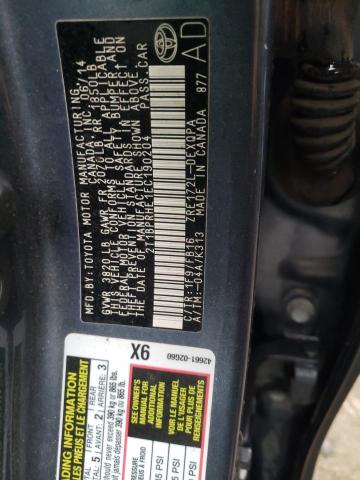 Photo 10 from auction – 2014 TOYOTA COROLLA EC with VIN 2T1BPRHE1EC190204