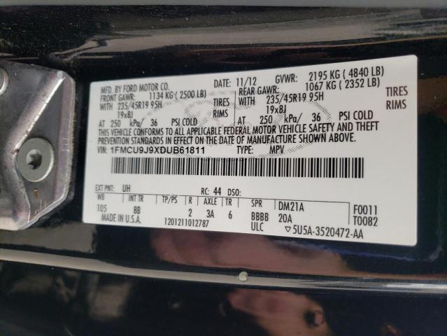 Photo 10 from auction – 2013 FORD ESCAPE TIT with VIN 1FMCU9J9XDUB61811