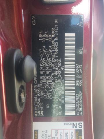 Photo 10 from auction – 2006 TOYOTA 4RUNNER SR with VIN JTEBU14R368070674