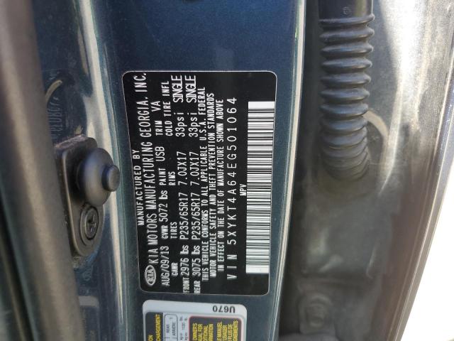 Photo 10 from auction – 2014 KIA SORENTO LX with VIN 5XYKT4A64EG501064