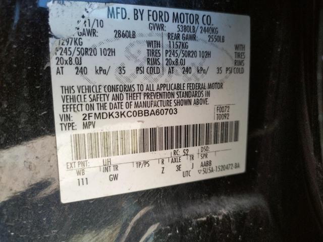 Photo 10 from auction – 2011 FORD EDGE LIMIT with VIN 2FMDK3KC0BBA60703