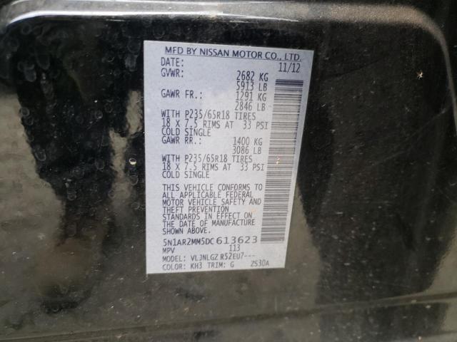 Photo 10 from auction – 2013 NISSAN PATHFINDER with VIN 5N1AR2MM5DC613623