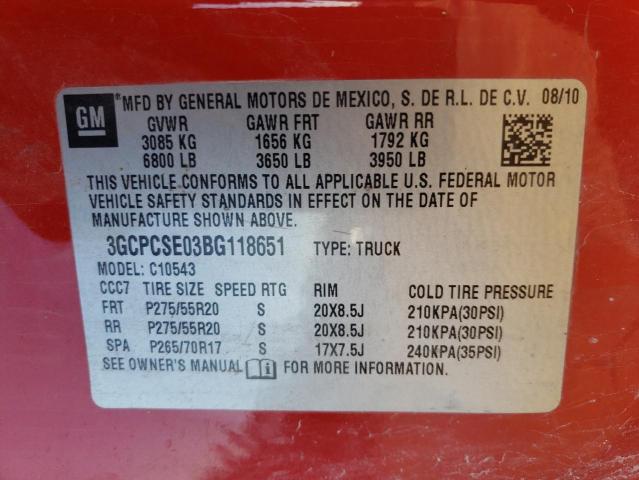 Photo 10 from auction – 2011 CHEVROLET SILVERADO with VIN 3GCPCSE03BG118651
