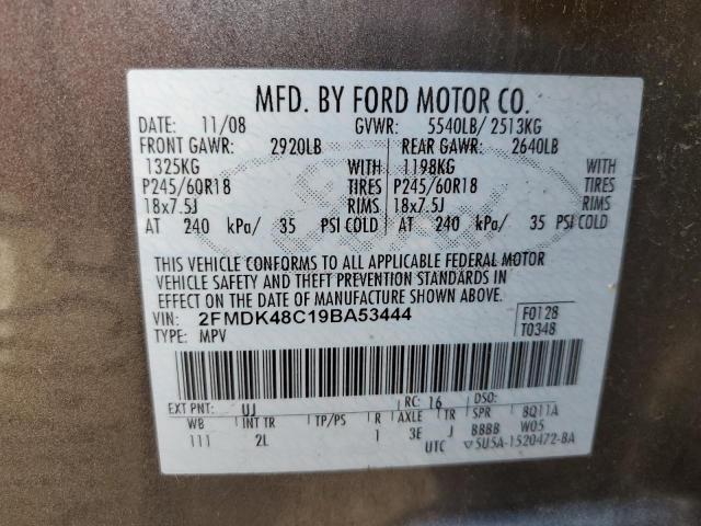 Photo 10 from auction – 2009 FORD EDGE SEL with VIN 2FMDK48C19BA53444