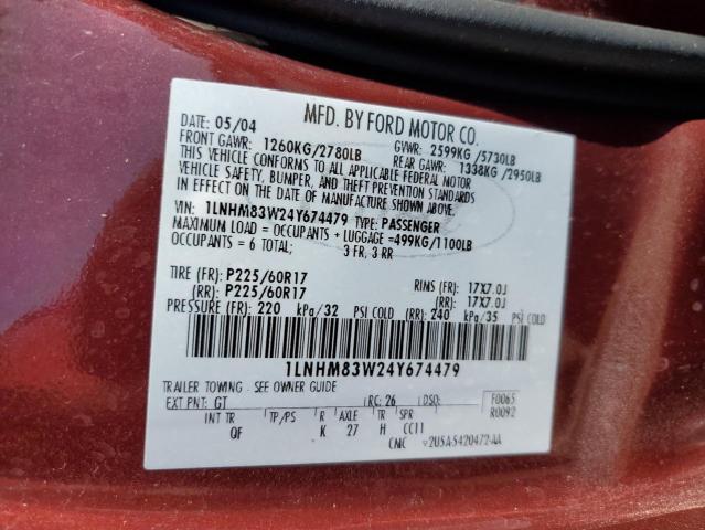 Photo 10 from auction – 2004 LINCOLN TOWN CAR U with VIN 1LNHM83W24Y674479