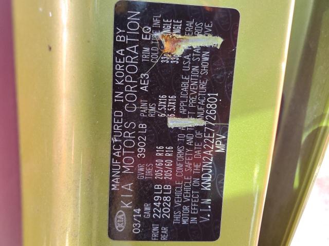 Photo 10 from auction – 2014 KIA SOUL with VIN KNDJN2A22E7726801