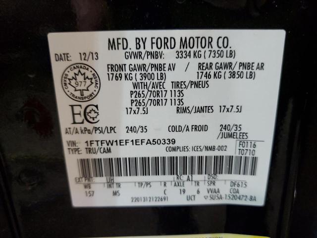 Photo 10 from auction – 2014 FORD F150 SUPER with VIN 1FTFW1EF1EFA50339