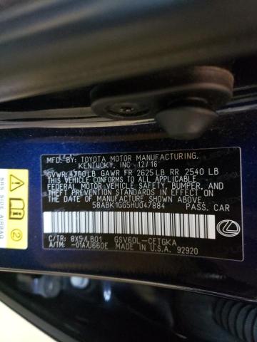 Photo 10 from auction – 2017 LEXUS ES 350 with VIN 58ABK1GG5HU047884